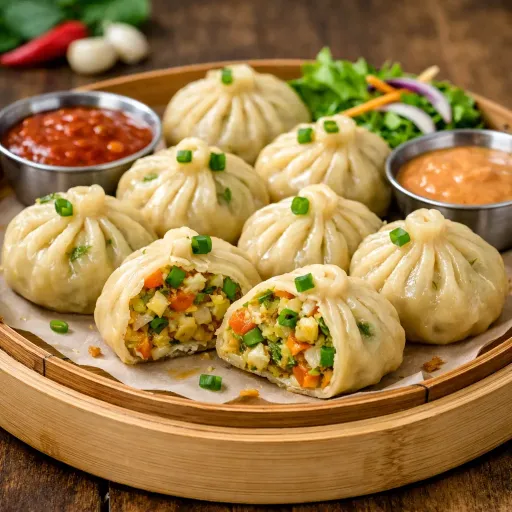 Steamed Momo Veg - Full Tray